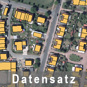 Ausschnitt aus dem Datenbestand Hausumringe aus ALKIS Land Brandenburg