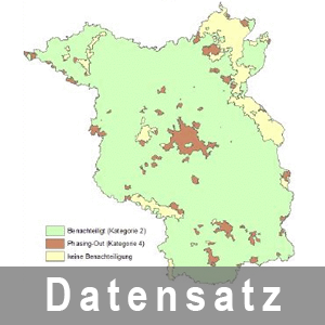 Anzeige der Benachteiligte Gebiete  Land Brandenburg