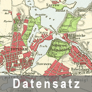Ausschnitt aus dem Plan Touren von Potsdam über Neubabelsberg