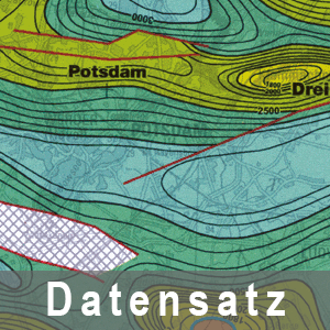 Ausschnitt aus der Geologischen Übersichtskarte des Landes Brandenburg 1 : 300 000 - Zechsteinoberfläche